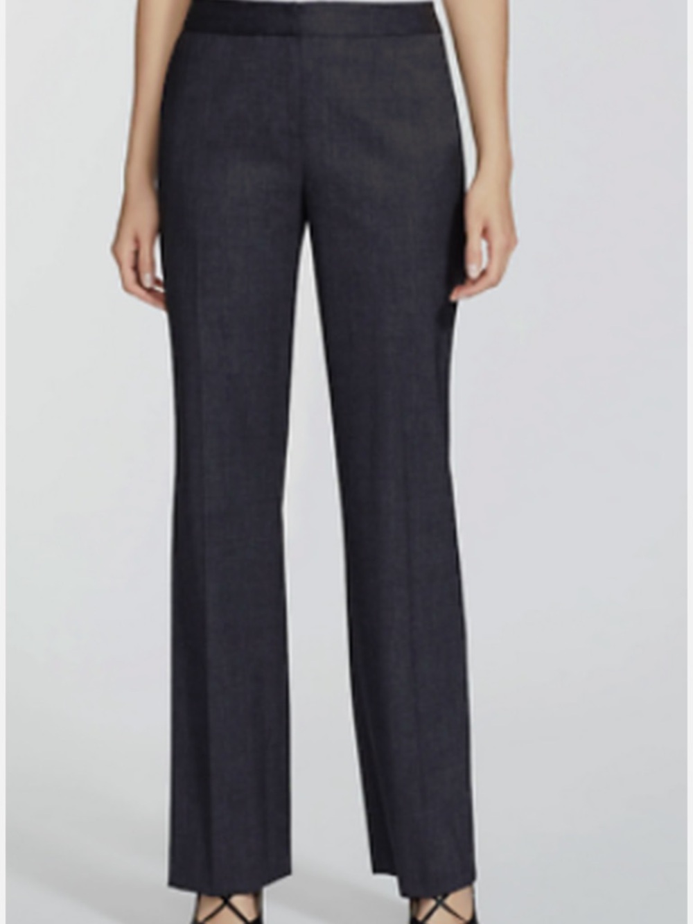 Lafayette 148 NY Menswear Stretch Wool Pants Smoke 8